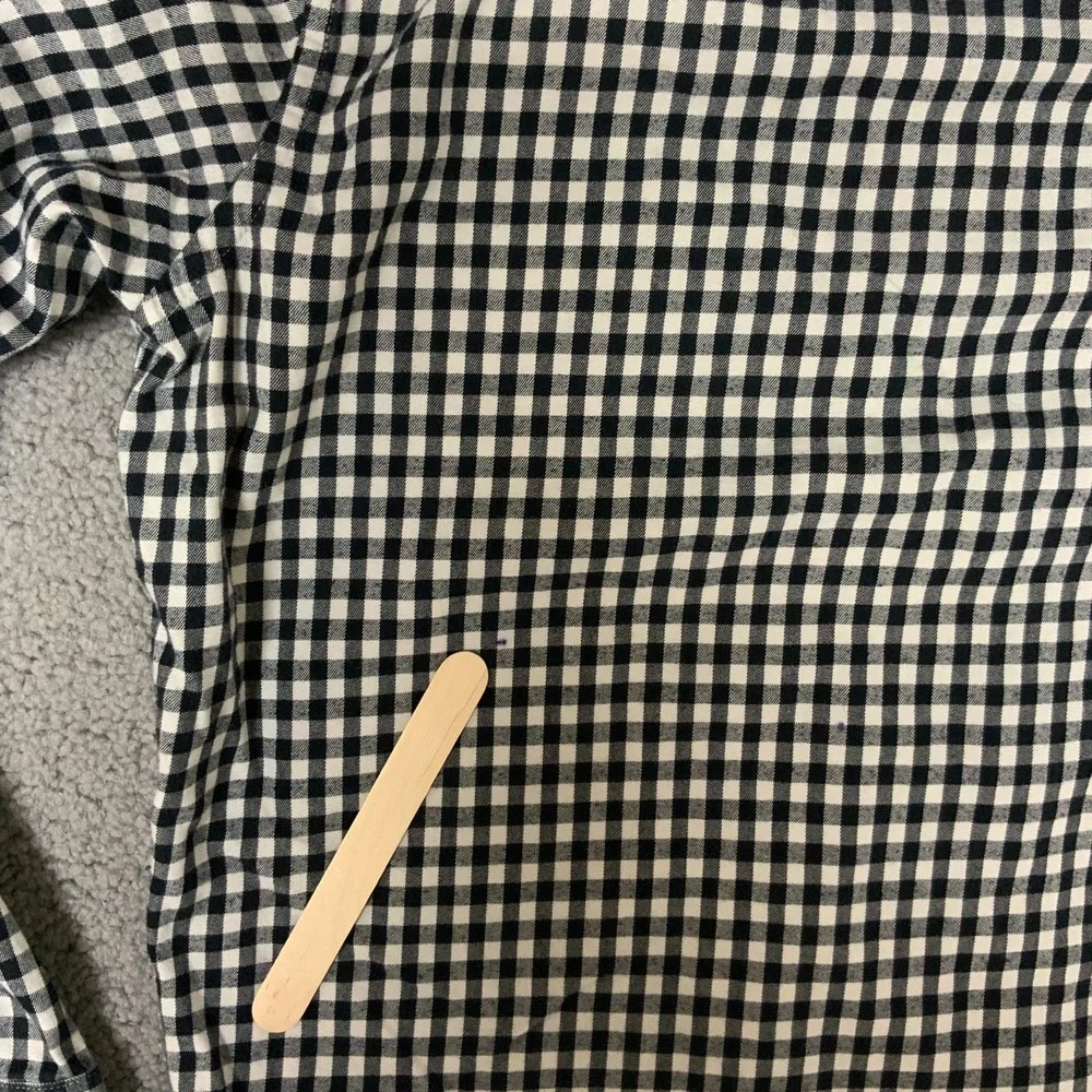 Banana Republic Shirt‎ Mens Large Black check Flannel Long Sleeve Button Up